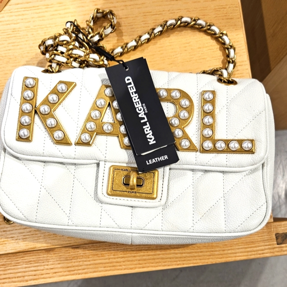 Leather Karl Lagerfeld shoulder bag